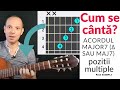 Cum să cânți orice acord maj7 (7+ sau Δ) la chitară | Poziții multiple