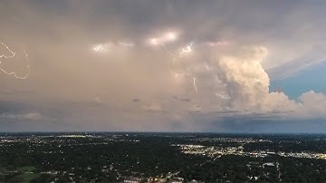Lightning Storm Time-lapse from Drone