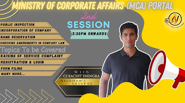 How to Operate MCA Portal? || Lec-2 || CS Rachit Dhingra