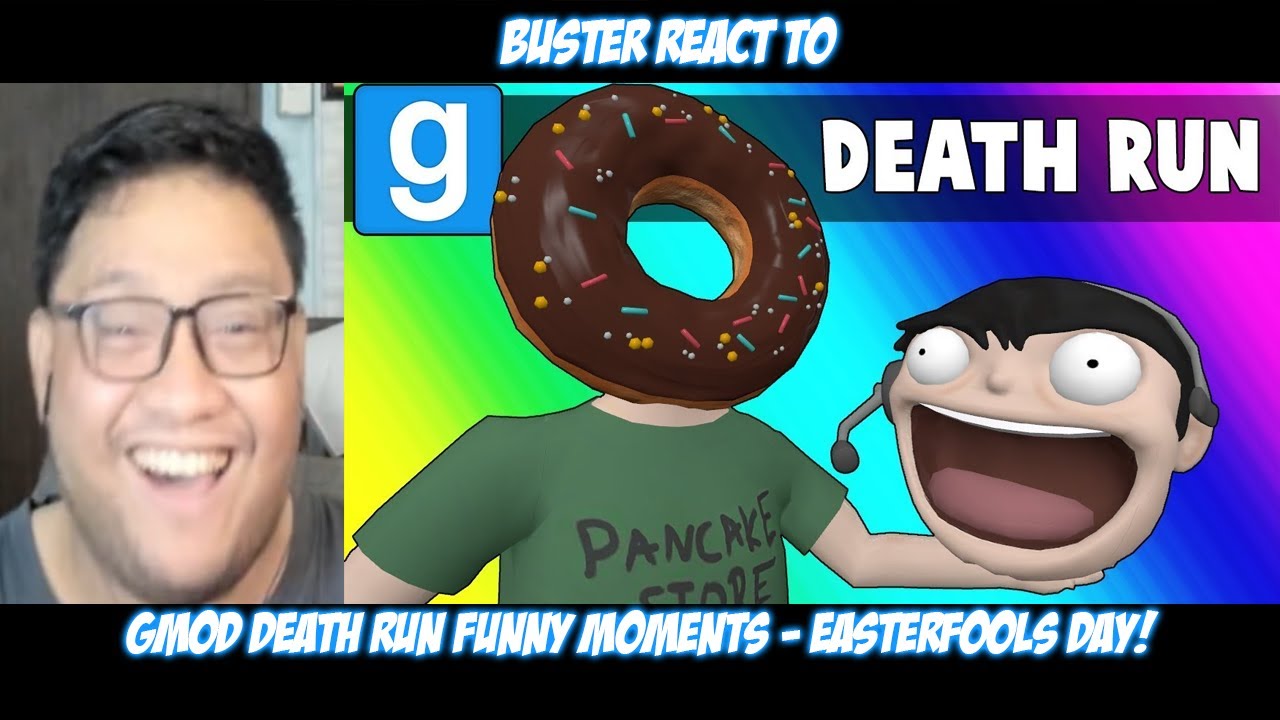 Buster Reaction to Gmod Death Run Funny Moments - Easterfools Day! 