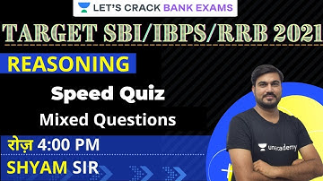 Speed Quiz- Alphabetic Test | Important questions for Bank PO 2021 | Reasoning by Shyam Sir