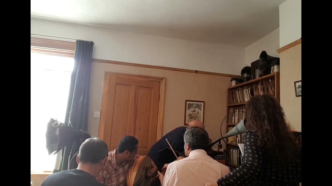 Oxford Maqam - Hagarni Habibi on phonograph أكسفورد مقام موشح هجرني حبيبي على اسطوانة شمع