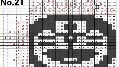 Picross（Logic puzzle）playing with Excel sheet No21