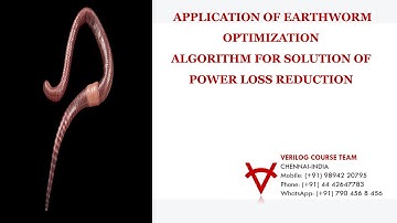 APPLICATION OF EARTHWORM OPTIMIZATION ALGORITHM FOR SOLUTION OF POWER LOSS REDUCTION
