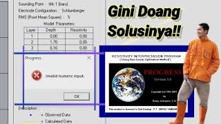 Cara Mengatasi "Invalid Numeric Input" pada Software Progress (Geolistrik Schlumberger 1D/VES) screenshot 1