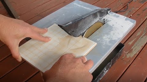 Using a Wet Tile Saw to Cut Porcelain & Ceramic Tiles - Are Both Tiles Chipped Along the Cut Edge?