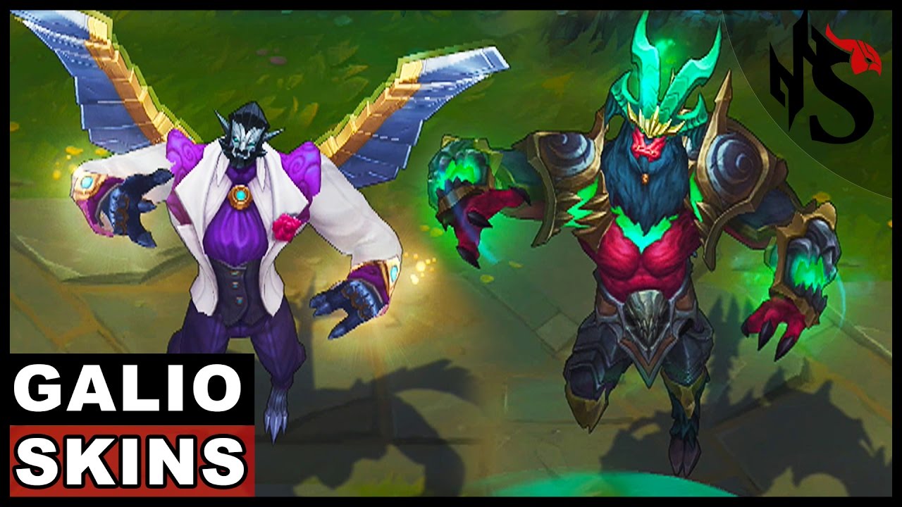 All Galio Skins Spotlight Champion Rework Update 17 League Of Legends Youtube