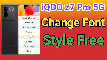 How To Change Font Style iQOO z7 Pro 5G How To Download Font Style iQOO z7 Pro 5G font style change