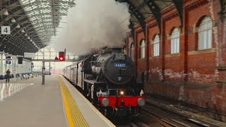 LMS Black Five No. 44871 opens up through Darlington! | The Edinburgh Flyer | 18/5/24