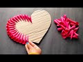 Diy paper heart wall hangingvalentines day craft ideaspaper craft
