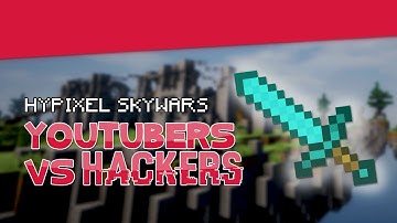 TWO YOUTUBERS VS FLYING HACKER & KNOCKBACK! ( Hypixel Skywars )