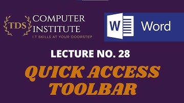 HOW TO CUSTOMIZE QUICK ACCESS TOOLBAR IN MS WORD TUTORIAL FOR BEGINNERS IN URDU