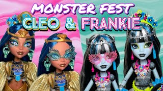 MONSTER FEST CLEO DENILE & FRANKIE STEIN! New Monster High Doll Unboxing & Review!