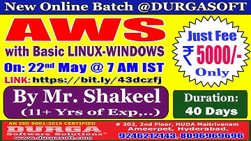 AWS with Basic LINUX-WINDOWS Online Training @ DURGASOFT