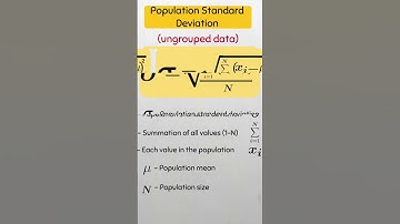 Statistical Formula Series: Population Standard deviation for Ungrouped data #statistics #sigma