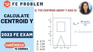 How to Find Centroid About Y-axis Composite shapes| FE Statics