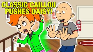 Clic Caillou Pushes His Sister Daisy Down The Stairs And Gets Grounded By Boris