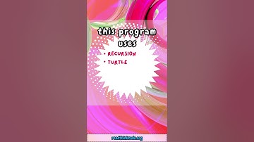Visual Representation of Recursion using Python #python #coding #trinket #Recursion #TurtleGraphics
