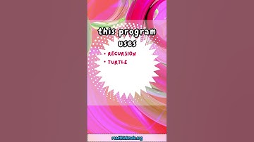 Visual Representation of Recursion using Python #python #coding #trinket #Recursion #TurtleGraphics