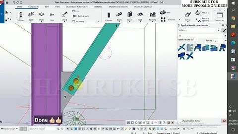 Double Angle Vertical Bracing | How to Place Double Angle Vertical Bracing in Tekla Structures