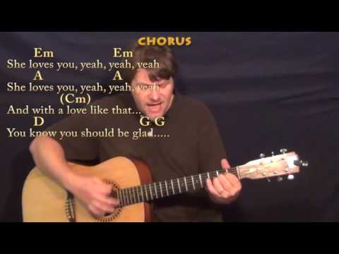 She Loves You (The Beatles) Guitar Cover Lesson with Chords/Lyrics - Munson