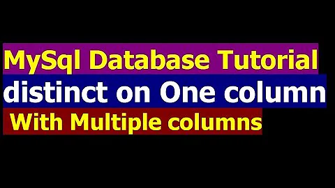 how to select distinct on one column with multiple columns