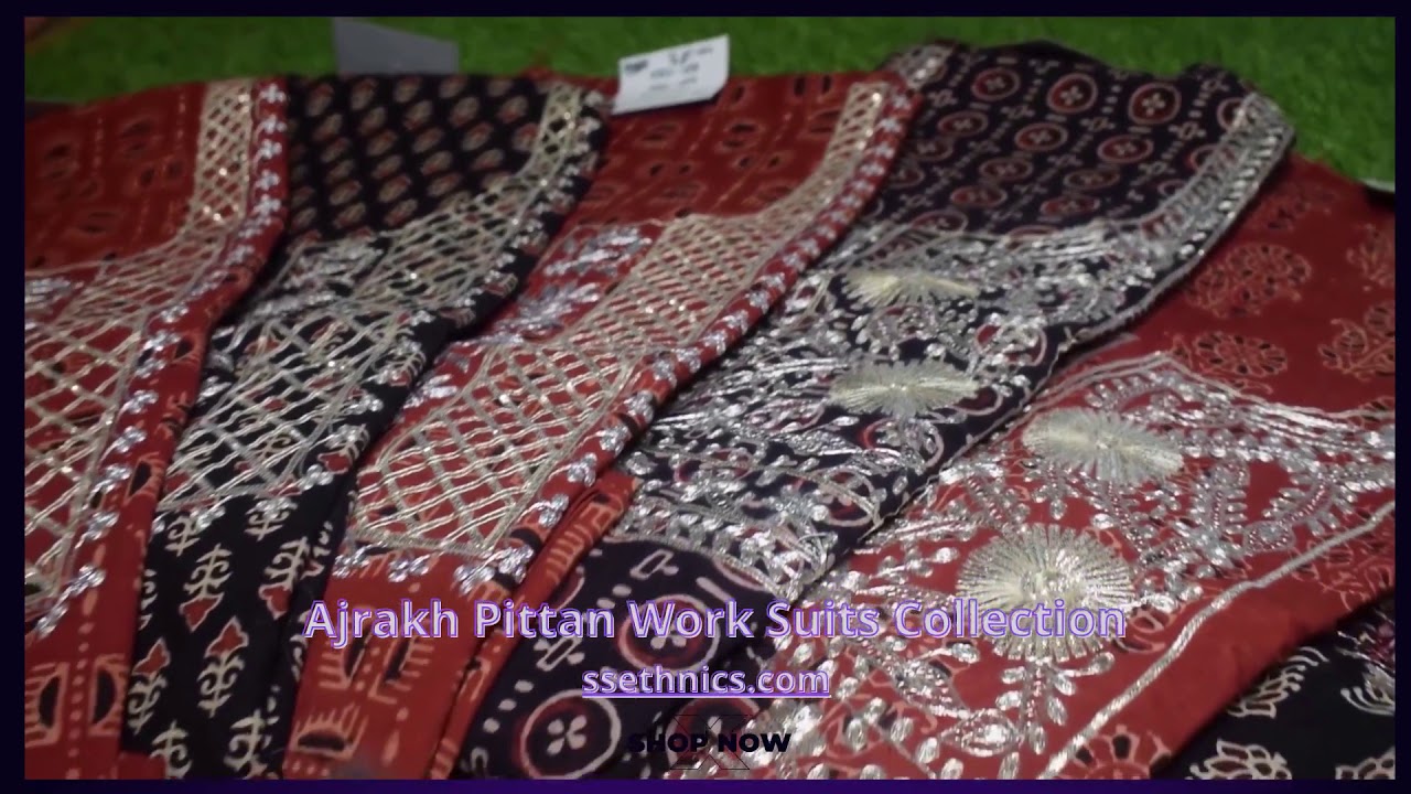 Silk Suit with Pittan work. – Zari Jaipur
