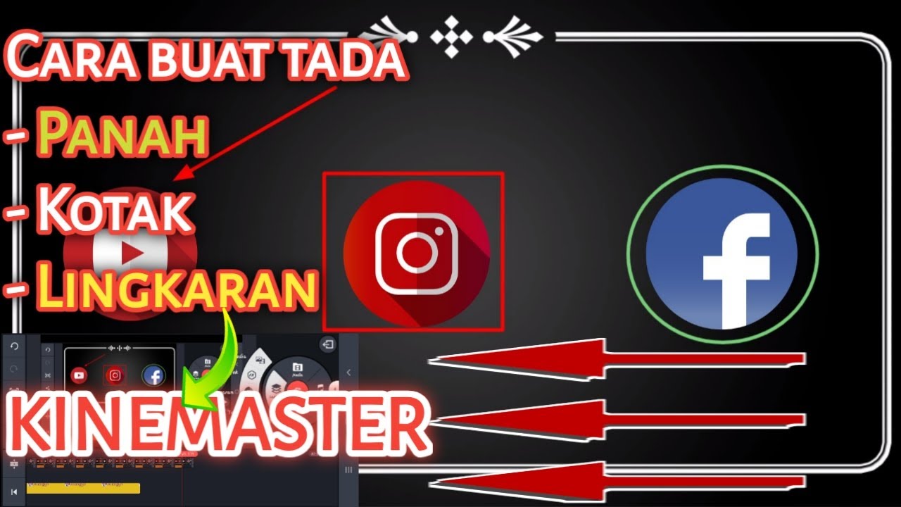 Cara Buat Tanda  Panah kotak  lingkaran pada gambar  