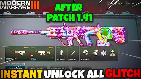 BEST STILL WORKING INSTANT UNLOCK ALL GLITCH IN MW3/WARZONE! GET ANY ATTACHMENT AFTER PATCH 1.41!