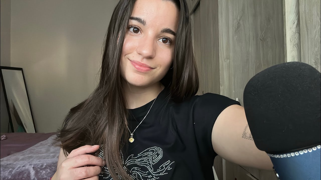 ASMR con mi cuerpo ~ pelito, piel, fabric scratching, tapping, mouth sounds ~