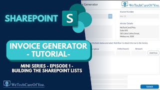 PowerApps Invoice Generator - Tutorial Mini Series Episode 1 - Building the SharePoint Lists screenshot 4
