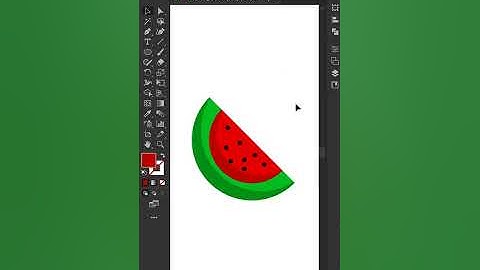 How to Create Watermelon Illustration in Adobe Illustrator - Adobe Illustrator Tutorial #Shorts
