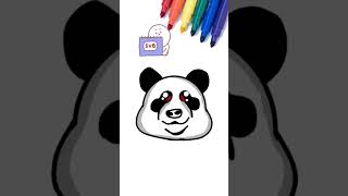 How to Draw Animal Panda #shorts #cartoon #kawaiidrawing #drawing #cutedraws