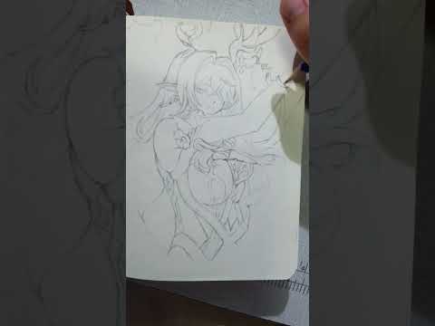 Lauma from Genshin Impact [Half Body sketch version] #art #anime #animaedit #genshinimpactfanart