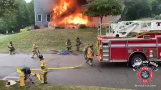 FIREFIGHTER VIDEO: Fire rips through home in Beacon Falls