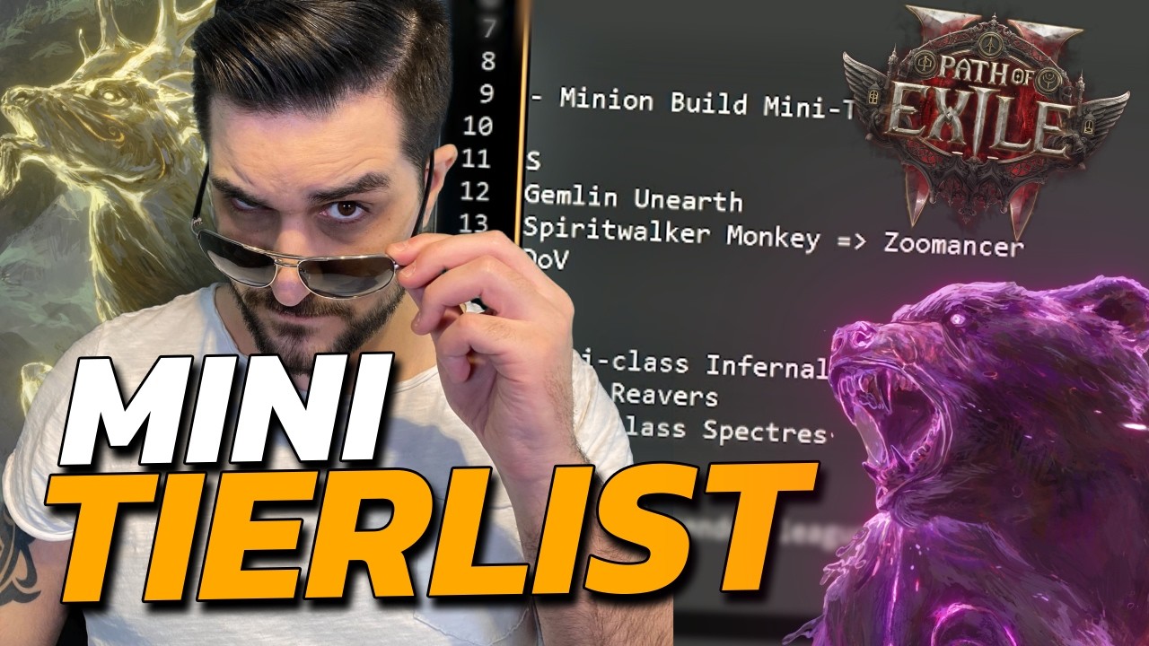 My QUICK MINION BUILD TIERLIST for PoE2 0.5.5
