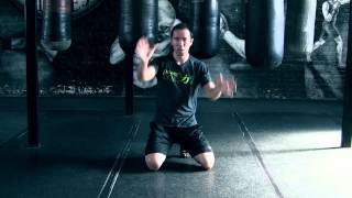 ALTERNATING STAGGERED PUSHUP [Bodyweight Fight Deck Exercise 8 of 34]