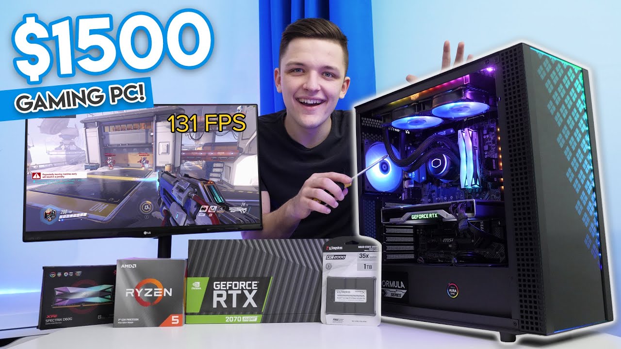 Insane $1500 Gaming PC Build 2020! [RTX 2070 Super \u0026 Ryzen 3600X w/ 4K Benchmarks!]