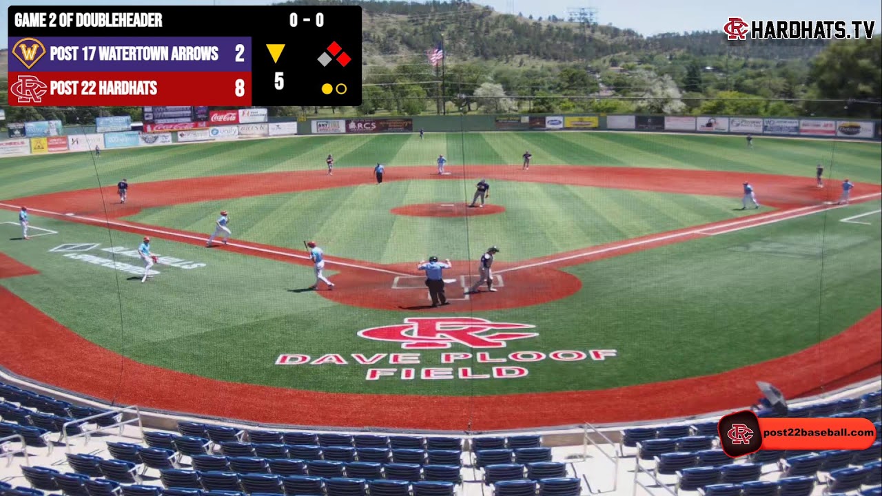 Rapid City Post 22 Hardhats vs Post 17 Watertown Arrows
June 28, 2026
Game 2 of Doubleheader