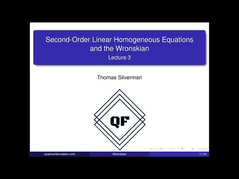 Prerequisite Lecture 3: