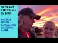 Tampa RV Show Freedom Express 246 RKS. We sneak in early! Coachman Travel Trailer. Ducks!