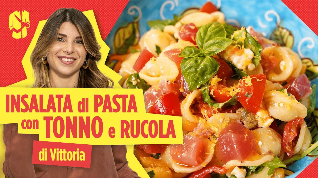 Pasta Salad with Tuna, Cherry Tomatoes and Arugula