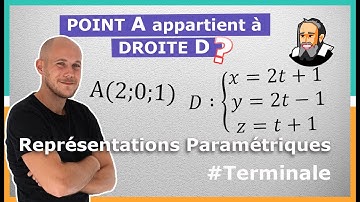 POINT appartenant à DROITE avec SYST. d