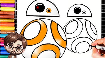 How To Draw BB-8 (Bibbi) | Star Wars Easy Tutorials