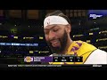 Anthony Davis talks after Los Angeles Lakers beat Golden State Warriors 104-101