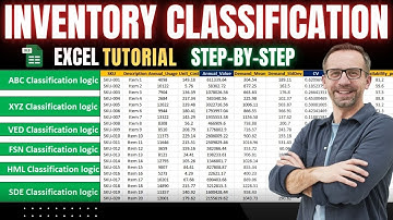 Inventory Classification in Excel | ABC, XYZ, VED, FSN, HML, SDE Explained With Excel Step-by-Step