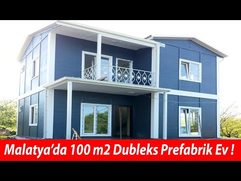 malatya da yaptigimiz dubleks prefabrik ev youtube