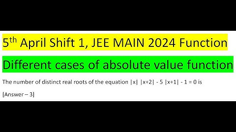 The number of distinct real roots of the equation |x| |x+2| - 5 |x+1| - 1 = 0 is
