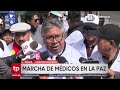 ​Marcha de médicos en La Paz  exige una pausa humanitaria de 5 días ante falta de oxígeno