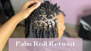 Palm Roll Retwist | Triangle Part Starter Locs | Start to Finish